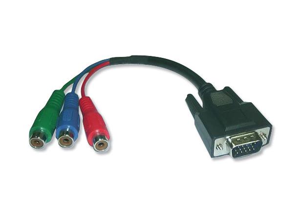 Kramer HD15 - 3xRCA - 0,25 m HD15 Han - 3xRCA Hun 